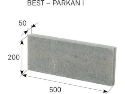 Obrubník zahradní BEST Parkan I karamel – 200 × 500 × 50 mm