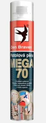 Pěna montážní pistolová nízkoexpanzní Den Braven Mega 70 – 870 ml