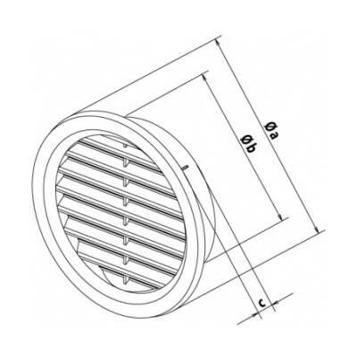 Mřížka větrací kruhová se síťovinou – průměr 110 mm bílá